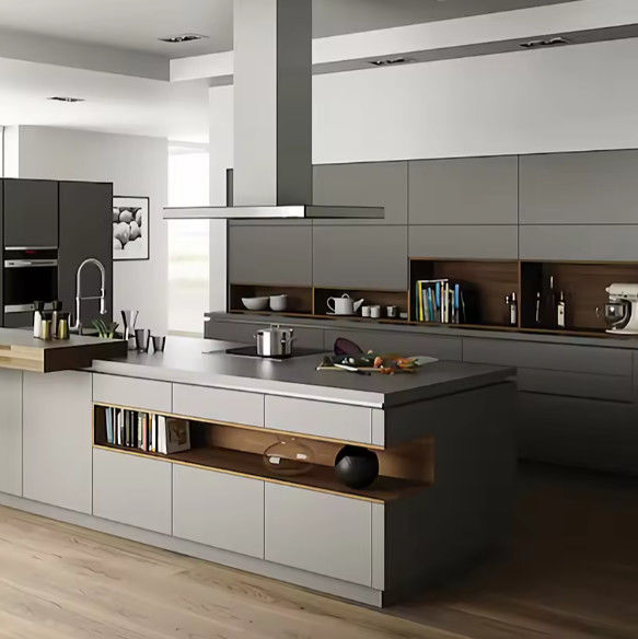 Armários de cozinha de canto MDF Despensa Branco Preto Modular 1