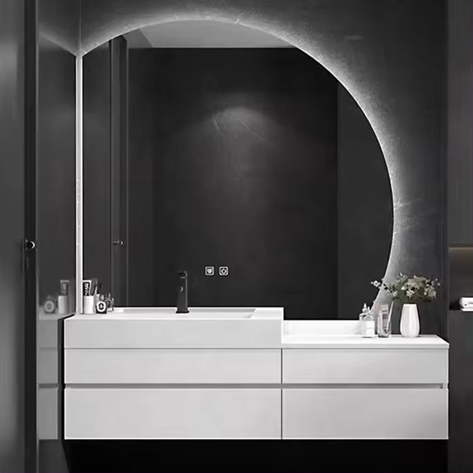 Banheiro Moderno em compensado Vanity 60 Inch Single Toilete Lavatório 1