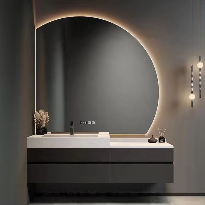 Banheiro Moderno em compensado Vanity 60 Inch Single Toilete Lavatório 0