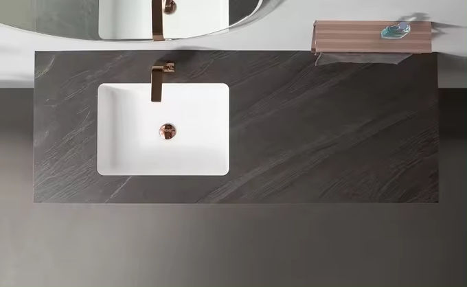 DTC personalizado Montagem na parede Banheiro Unidades Vanity Lavatório armários 2