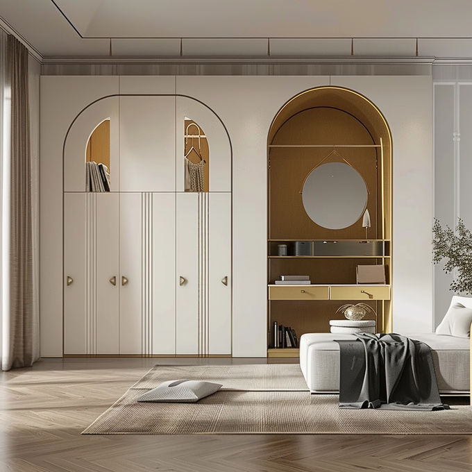 Sistema de armazenamento de guarda-roupa moderno ajustável para organização e armazenamento do quarto 1